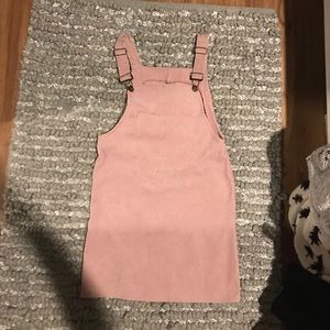 Pink overalls dress